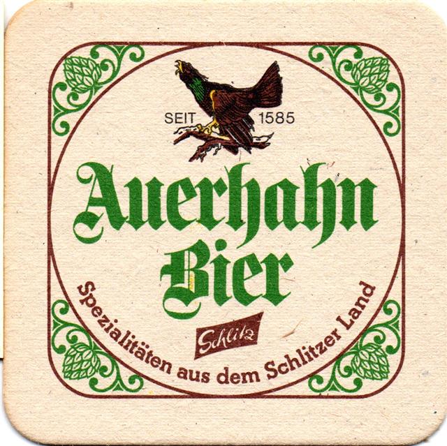 schlitz vb-he auerhahn quad 1a (185-grüne ornamente in den ecken)